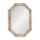 Venetian style octagonal mirror marked MGB, Planilux, Cristanola, Spain