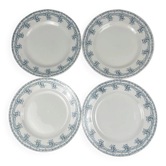 Set de 4 assiettes plates St Amand, vers 1930