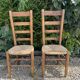Set de4 chaises paillées