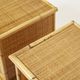 Pair of Italian bedside tables Dal Vera bamboo rattan brass 1970