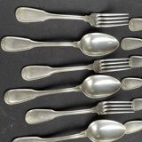 6 spoons and 6 table forks “filet” model – Argental