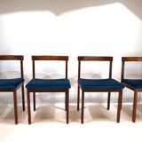 Asko Finland set of 4 Tectonia dining chairs by Jussi Peippo, 1960