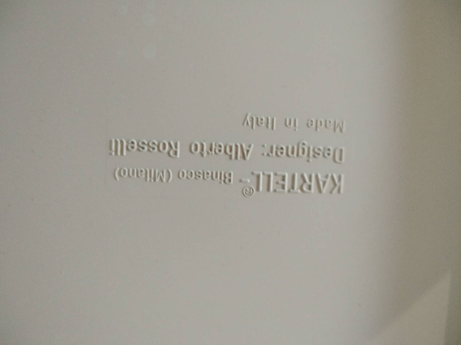 Vintage white bar cart by Alberto Rosselli for Kartell, 1970s Italy