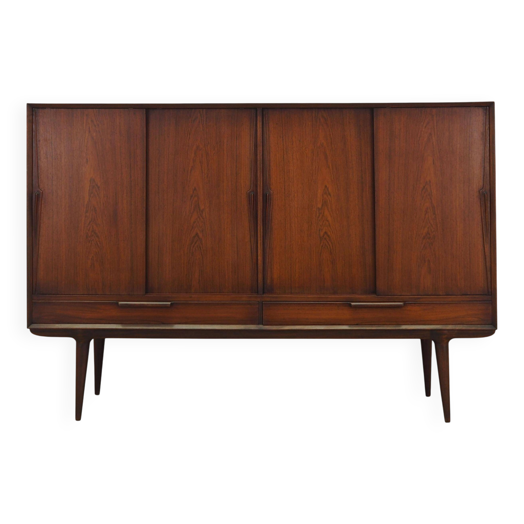 Rosewood highboard, Danish design, 1970s, manufacturer: Omann Jun