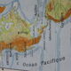 Carte murale scolaire géographie cartonnée, l'Amérique et le continent americain