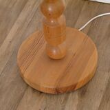 Vintage scandinavian wooden floor lamp 1960