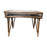 Bureau rotin vintage