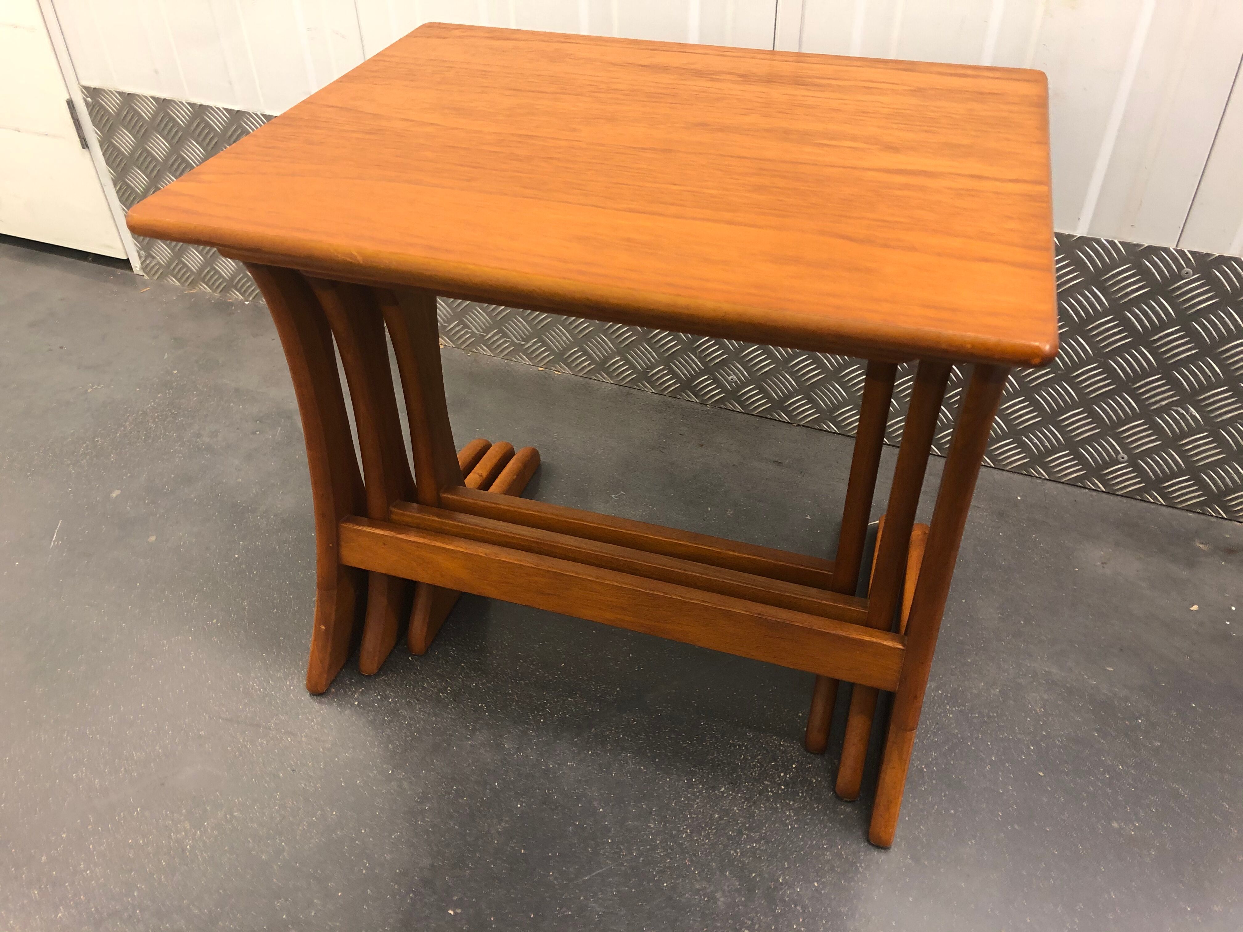 Scandinavian teak side tables circa 1960