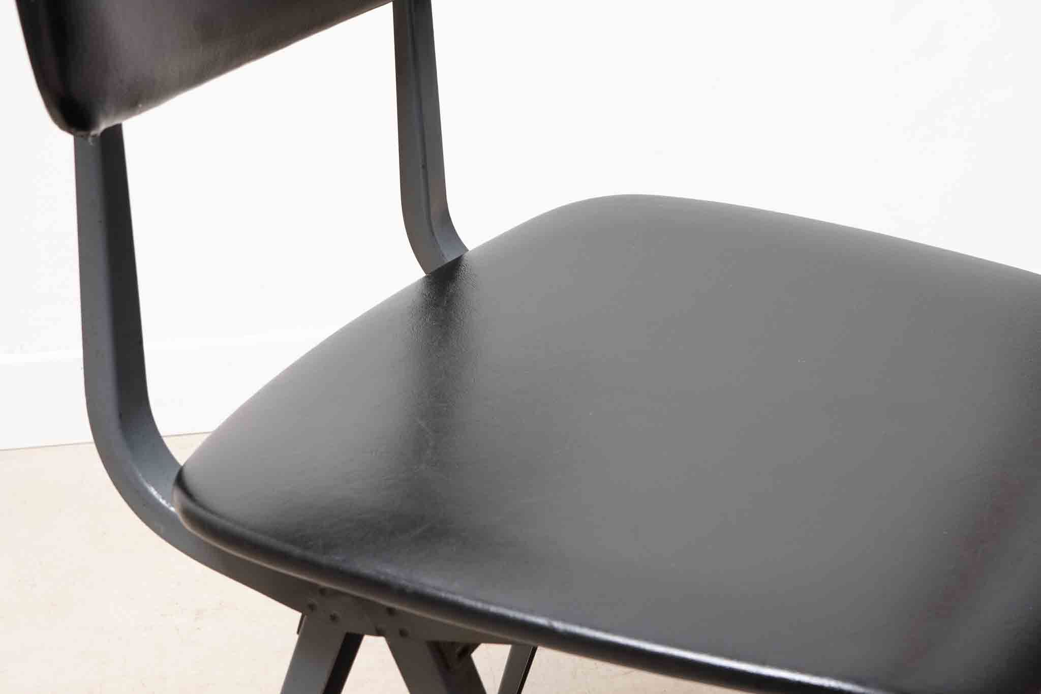 Chair "Result" Friso Kramer imitation leather black