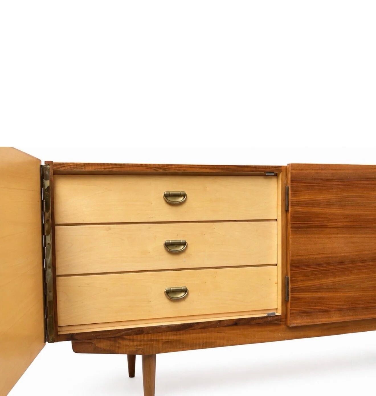 1960s vintage German mid-century walnut sideboard