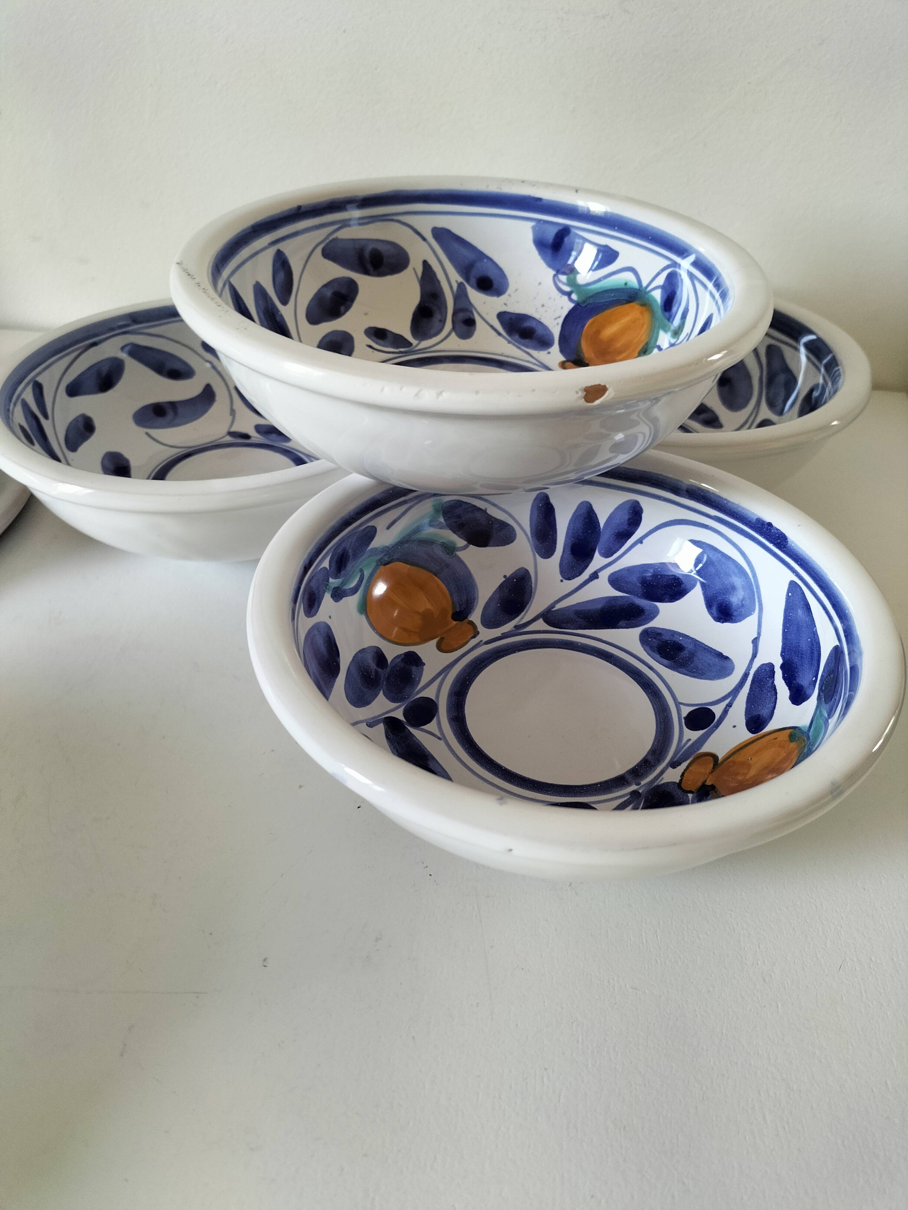 6 hand-painted ceramics – Desuir - Sicily