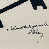 Marimag 20th century: original humorous ink paintings signed circa 1950