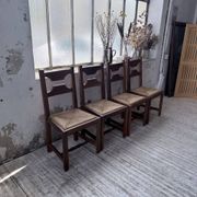 Set 4 chaises rustiques chêne De puydt, Belgique 1970