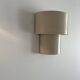 Pair of vintage modernist wall lights, white lacquered metal, Sweden 1970