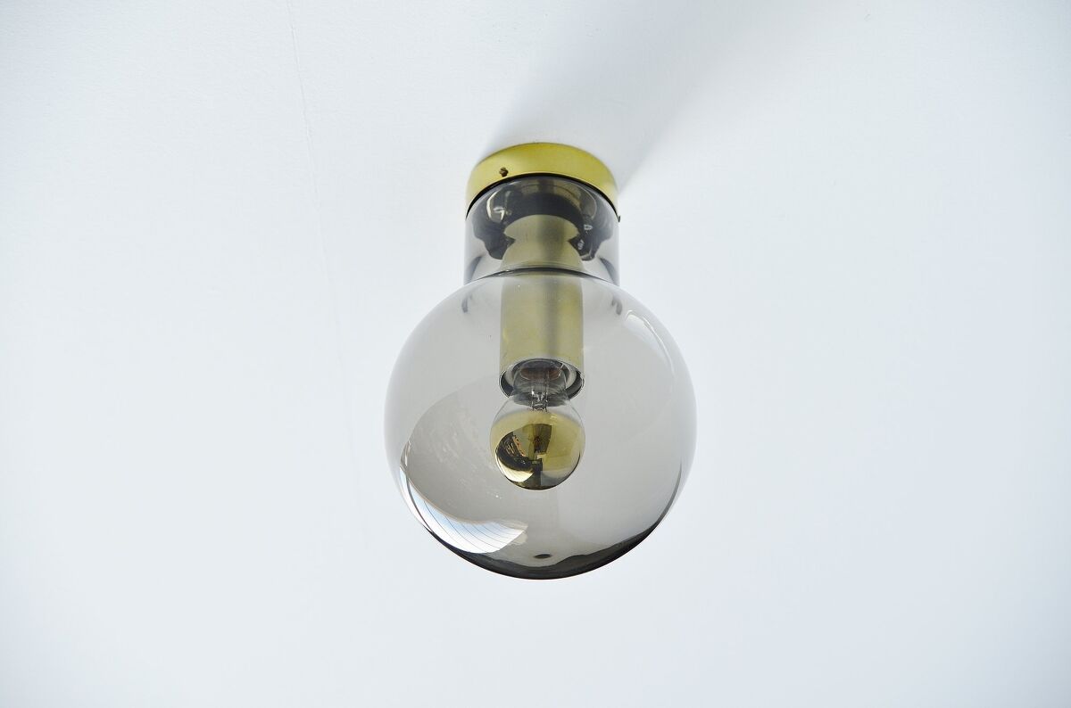 Raak Maxi globe flush mount lamp The Netherlands 1965