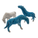 3 turquoise & white horses – Porcelain