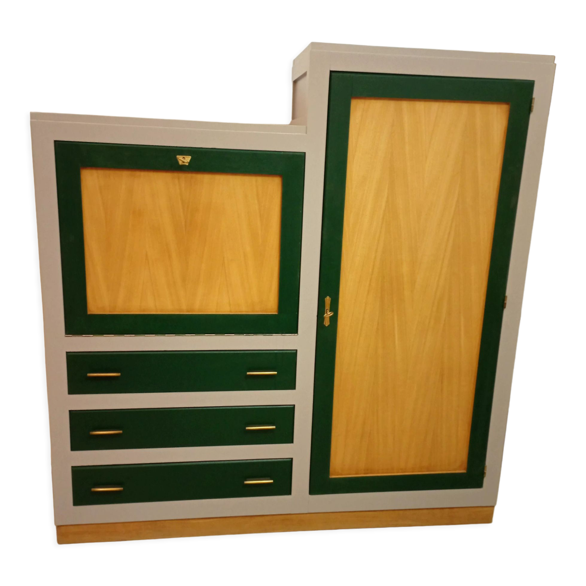 Vintage combo furniture dresser secretary wardrobe