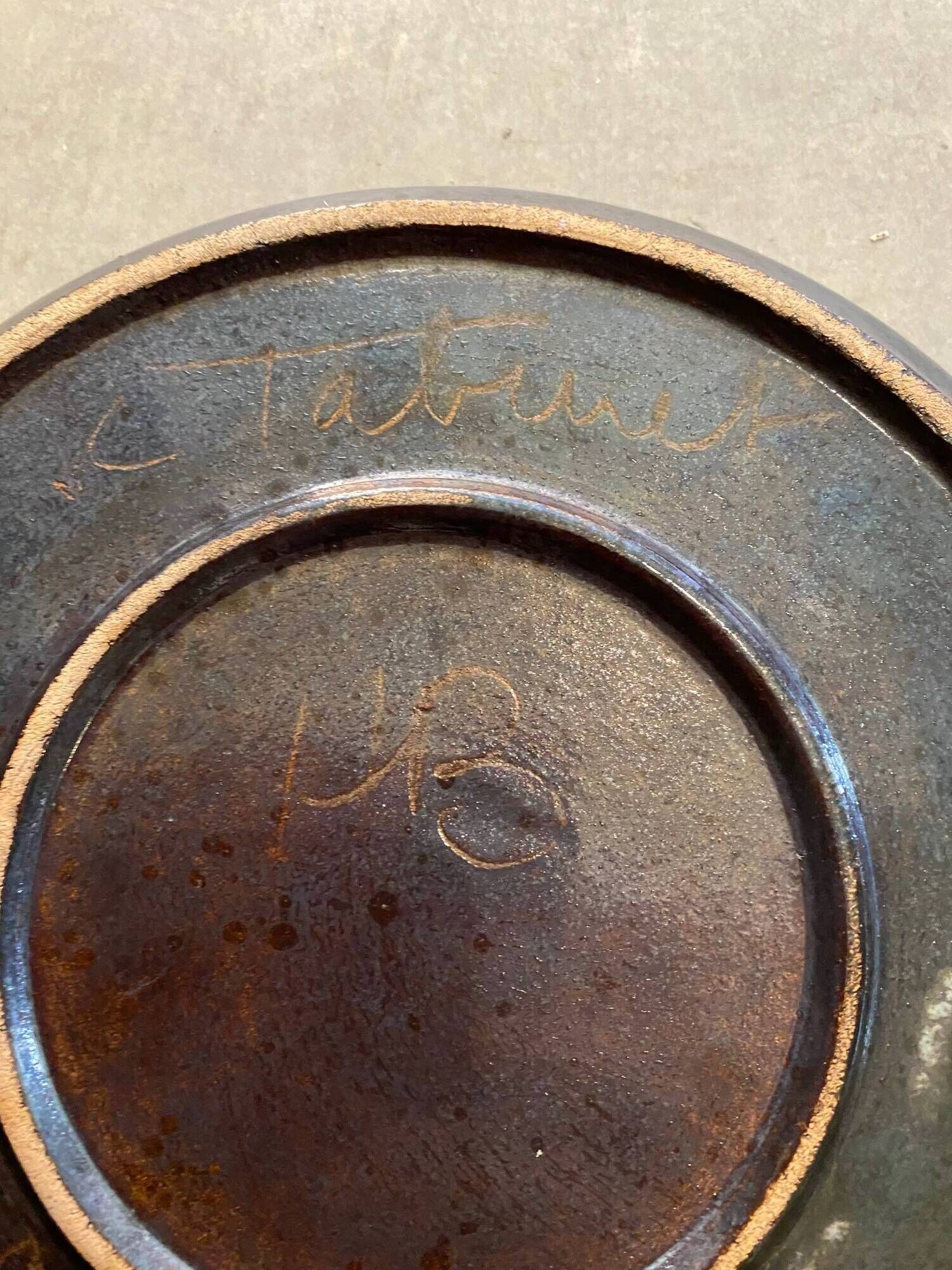 JEAN CLAUDE TABURET HB HENRIOT PLATE BIRD AND SUNFLOWER DECOR SIGNED