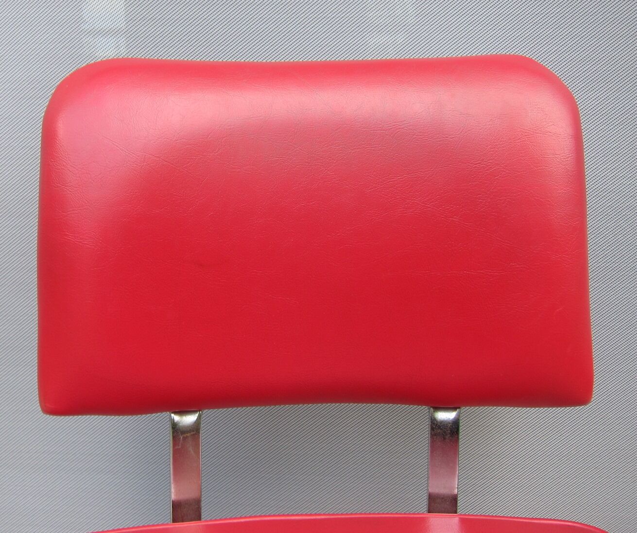 Chair vintage red leatherette chrome feet
