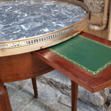 Side table Bouillotte Louis XVI black marble