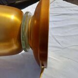 Pair of golden aluminum lamps from the 1960s