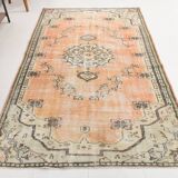 5x9 Peach Orange Antique Vintage Rug 166x263Cm SK 24342