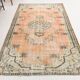 5x9 Peach Orange Antique Vintage Rug 166x263Cm SK 24342