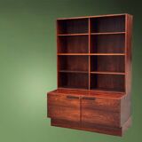 Scandinavian library in rosewood designed by Ib Kofod Larsen.