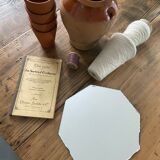 Miroir biseauté ancien hexagonal