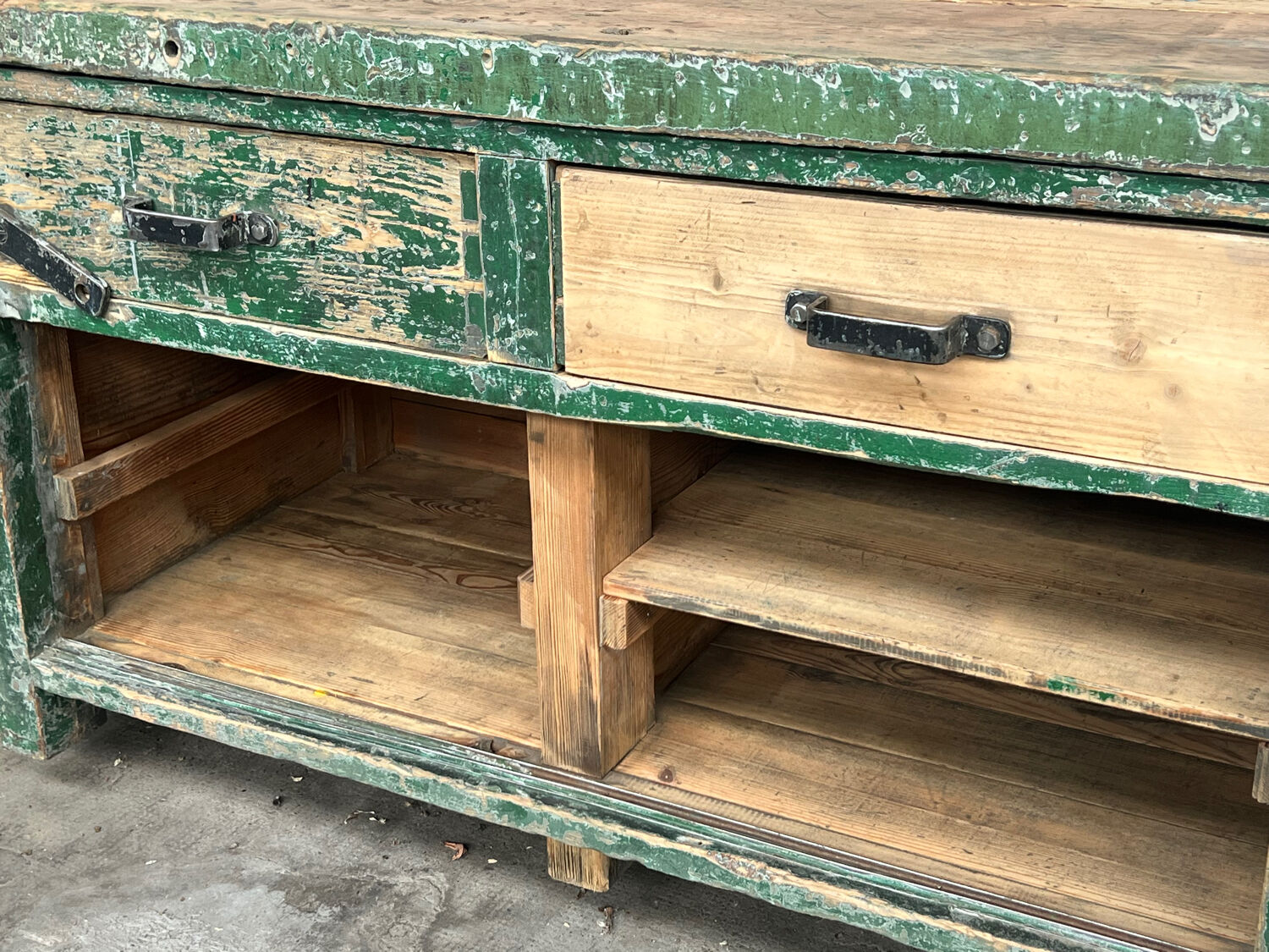 Old industrial workbench