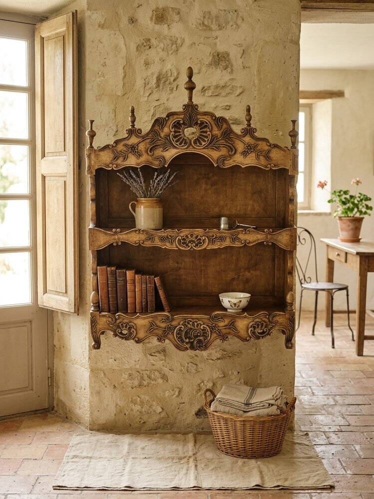 Provençal freestanding or wall shelf