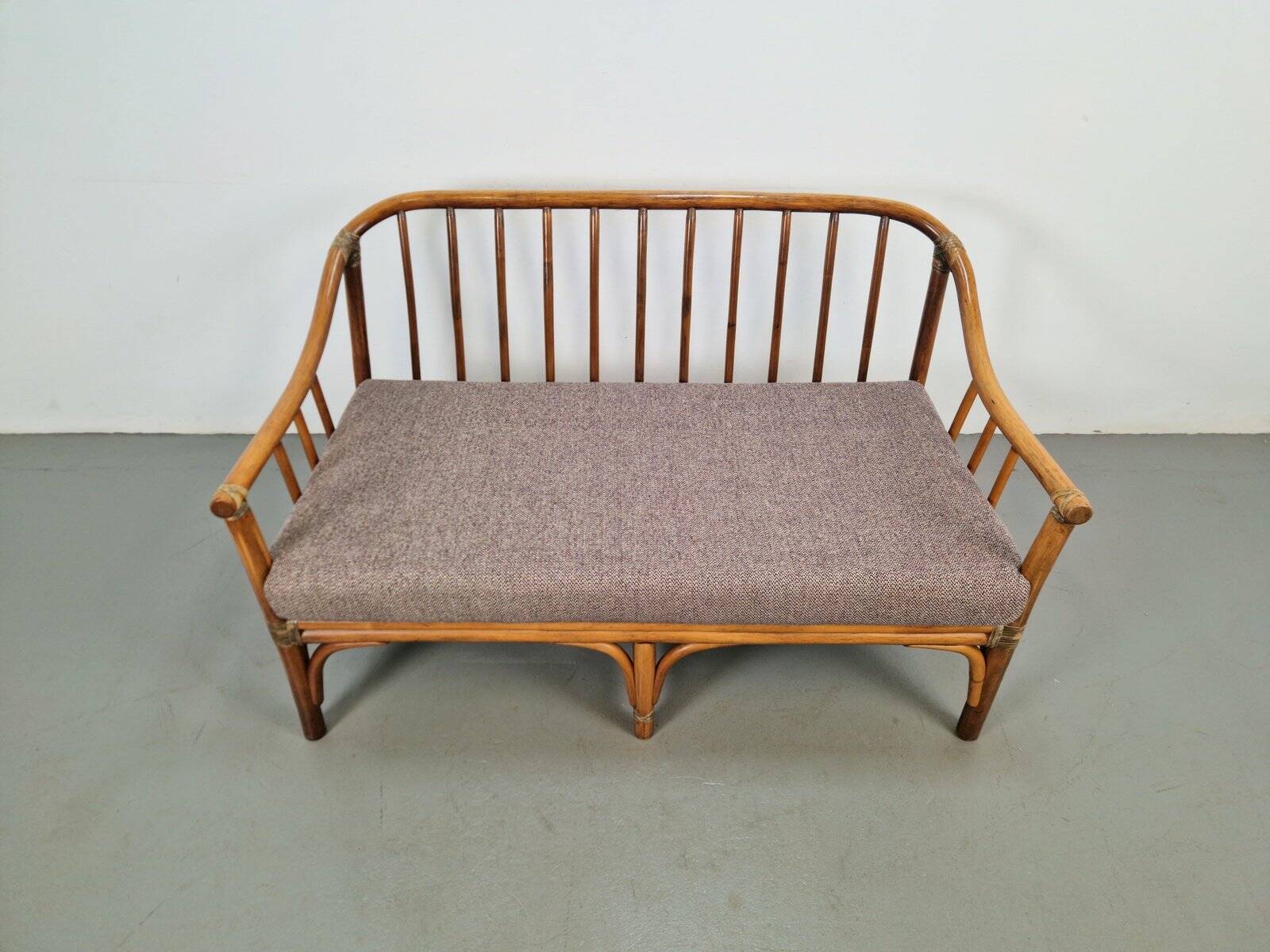 Organic Modern Bamboo and Rattan Loveseat from McGuire, 1970s