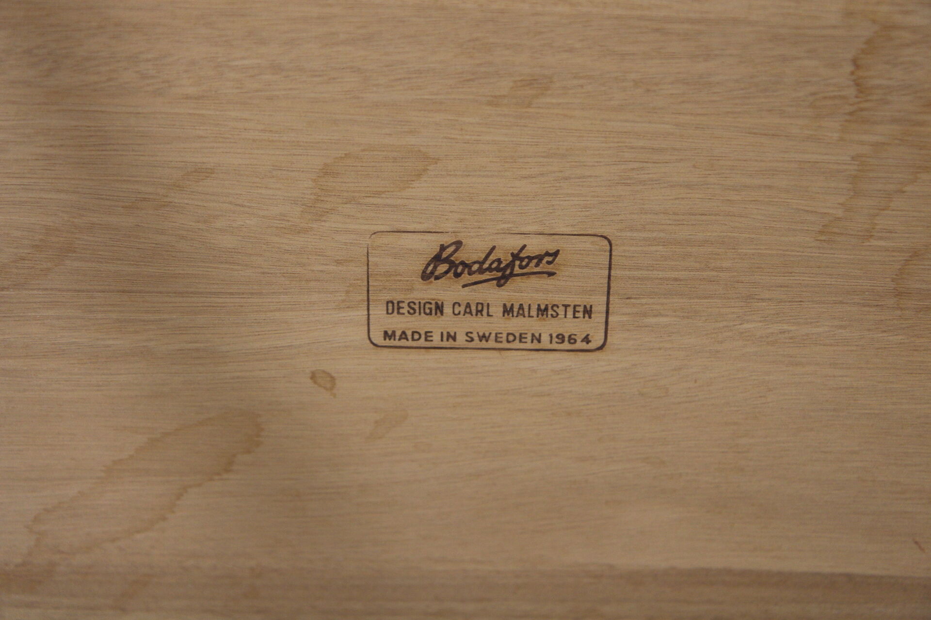 Table de chevet "Birgitta" en acajou, Carl Malmsten, Suède, 1960