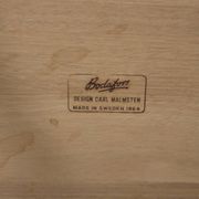 Table de chevet "Birgitta" en acajou, Carl Malmsten, Suède, 1960
