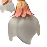 Lampe de table vintage à motif floral italien de la fin du XXe siècle - Art nouveau