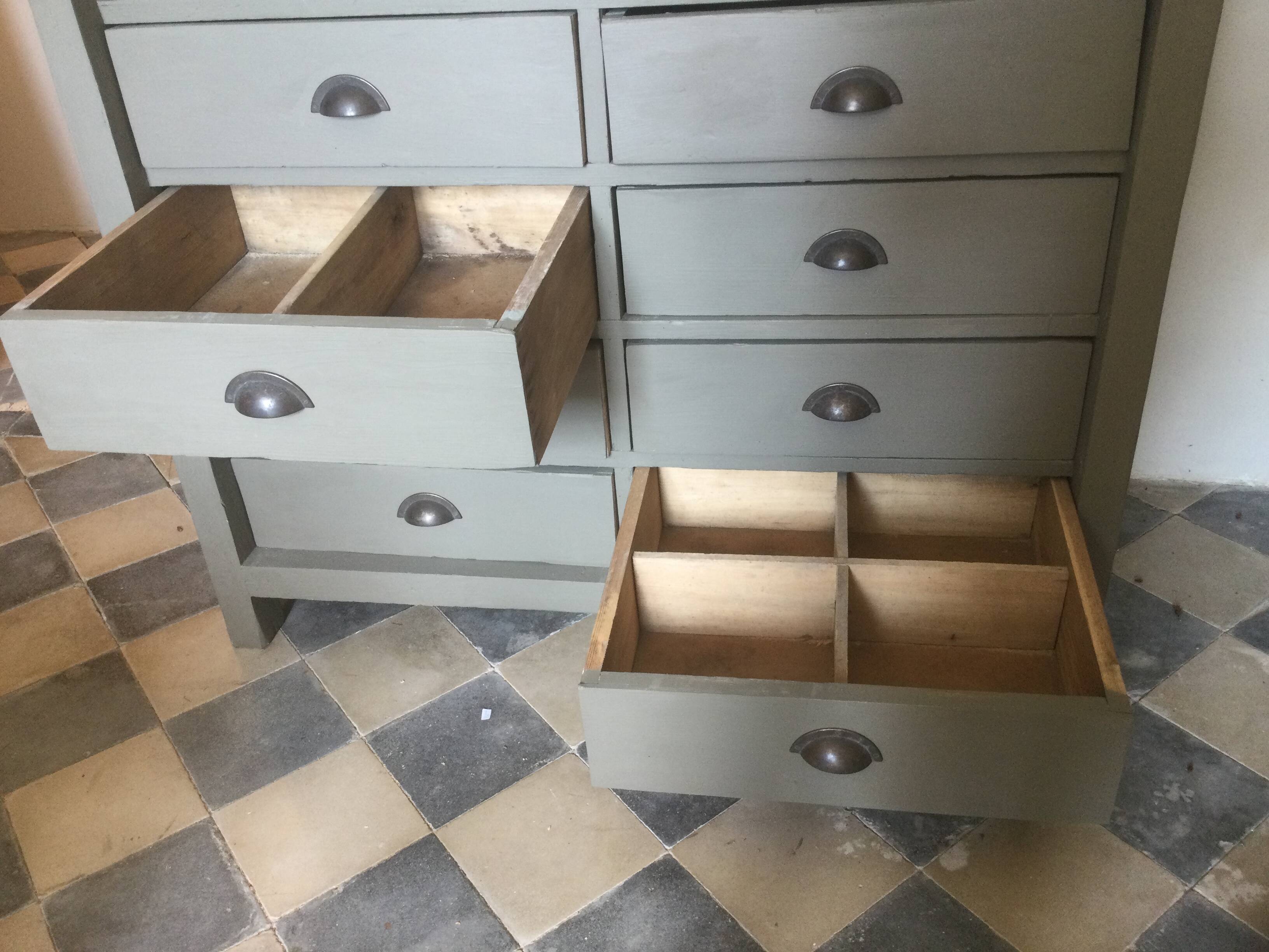 Antique bookcase with drawers