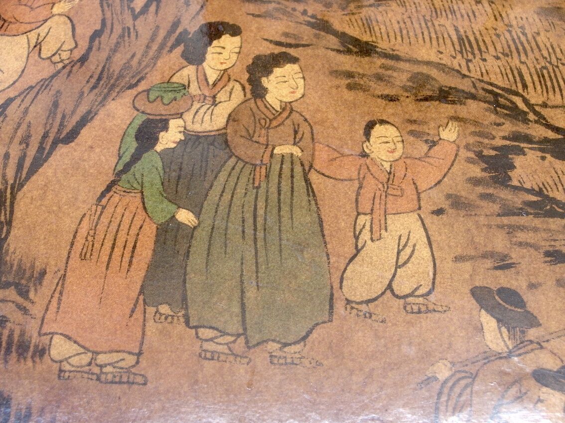 Vintage wood and metal chest