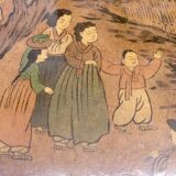 Vintage wood and metal chest