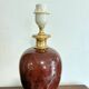 Vintage Hollywood Regency Turtle Shell Baluster Lamp Brass