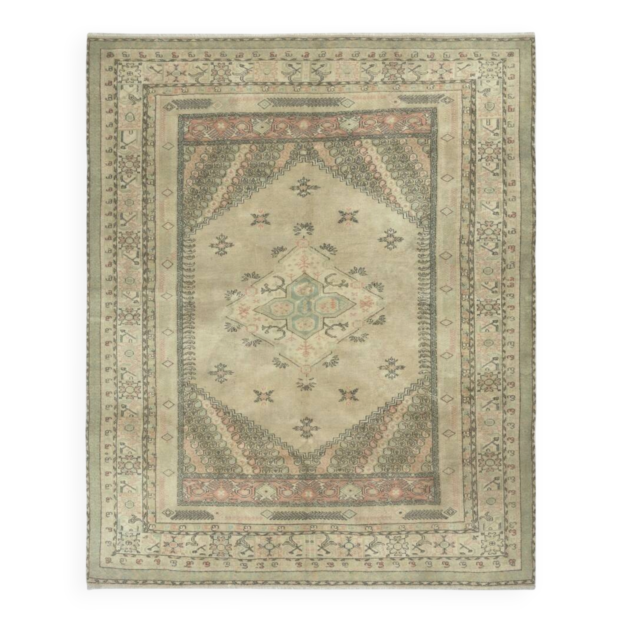 West Anatolian Manisa Kula Rug, Vintage Handmade Area Rug