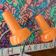 Pair of orange vintage sis table lamps, Model 838