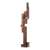Sculpture en bois constructiviste abstraite, Pays-Bas, années 1970