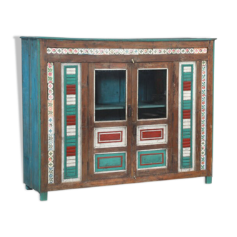 Buffet patine vieux teck inde 187x54x153cm