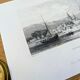 Vintage engraving of Caudebec, Normandy. Printed in 1844.