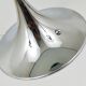 Rare lampe de table Panthella par Verner Panton avec base chromée et abat-jour gris