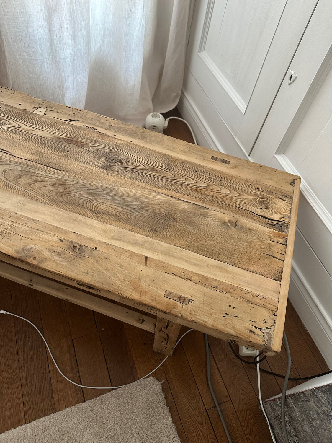 Antique coffee table in elm
