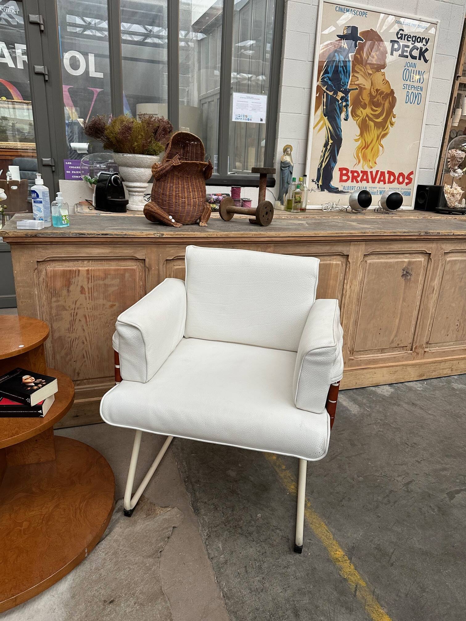 80s leather armchair