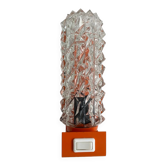 Lamp / wall lamp metal orange diamond globe 70s