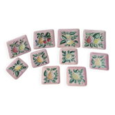 Ensemble de 10 assiettes vintage faience émaillée Renouveau Cagnes sur Mer