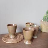 4 tasses en grès, vintage 1950